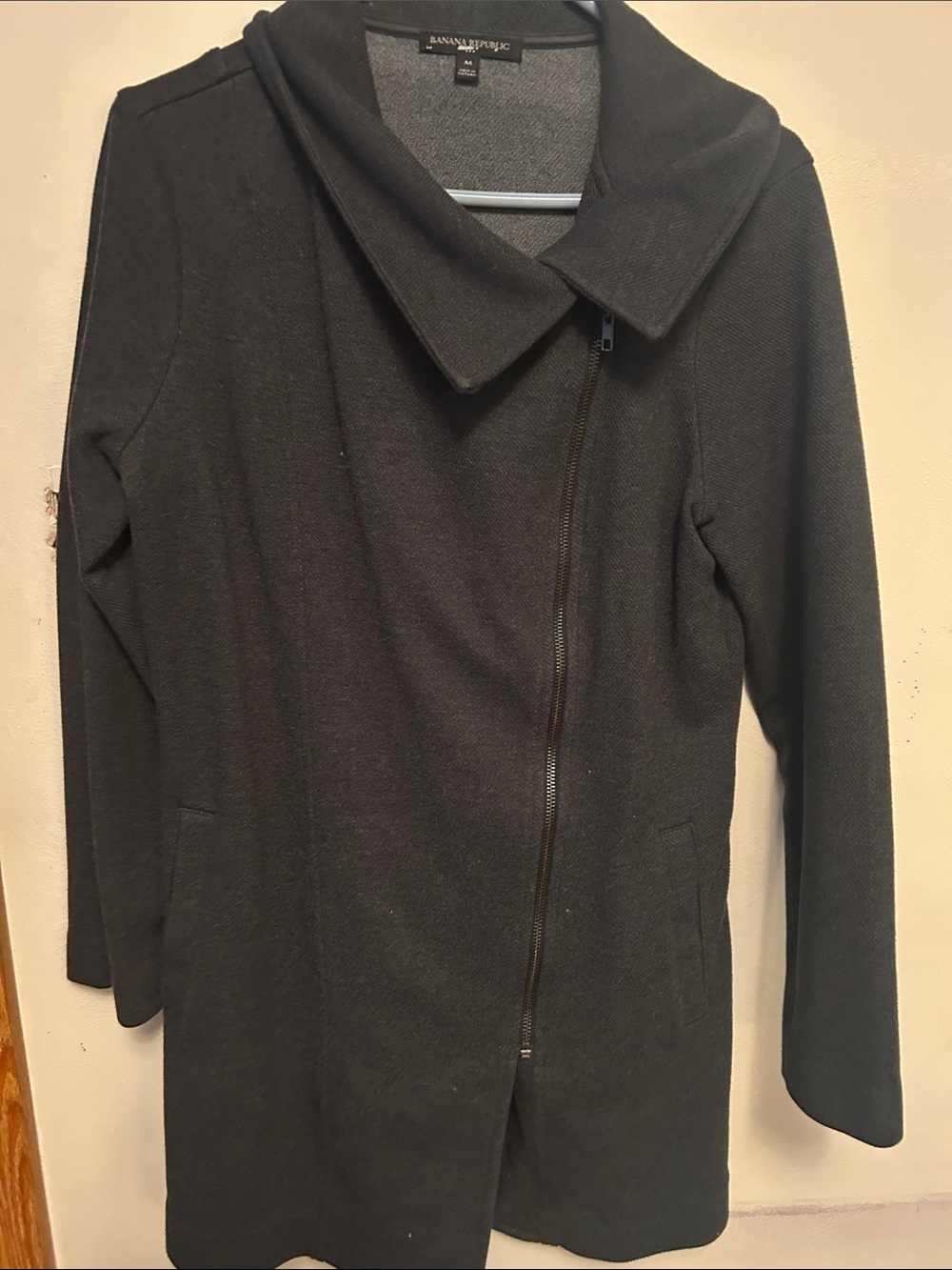 Banana Republic front side zipper long cardigan